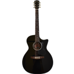Eastman PCH2GACEBK Grand Auditorium Guitar w/ Electronics Black
