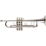 Eastman ETR520GS Trumpet .459" Bore, Gold Brass Bell, Silver Plated w/ 24k Gold Plated Trim Kit