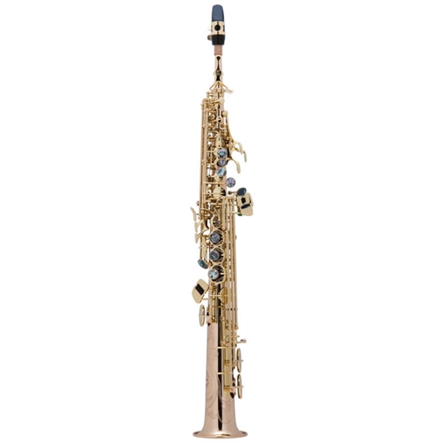 Chateau CSS90L Soprano Sax Red Brass Lacquered Body, 2 Necks