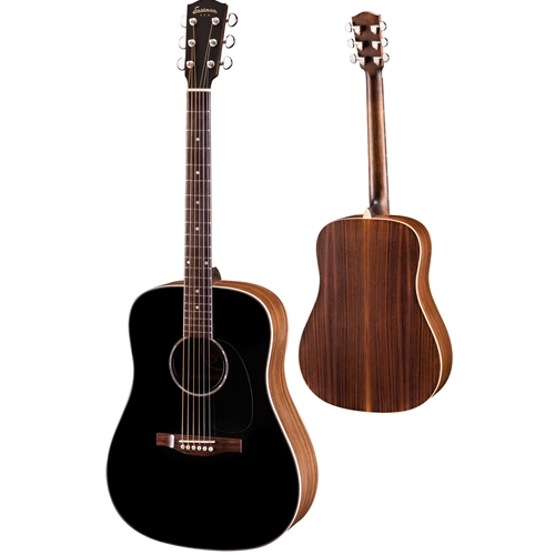 Eastman PCH2DBK Dreadnought Guitar Solid Spruce Top Black